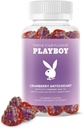 Playboy - Feminine Health Cranberry Antioxidant Gummies for Women (60 Count - Cranberry) Antioksüdant rikas puhastada ja kaitsta kuseteede Tervis, Vaginaalne lõhn ja Ph tasakaal - Non GMO, Vegan Gummy