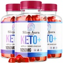 (3 Pack) Slim Aura Keto ACV Gummies - Ametlik Slim Aura Keto Plus Apple Siider Äädikas 1050MG Advanced Formula Gummys, Kõik Natural Premium Formula, Slimaura Gomitas Arvustused, 300 Gummies 5 kuud