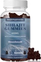 Shilajit Gummies koos Ashwagandha ja Chaga meestele ja naistele - Shilajiti lisand Trace Minerals & Fulvic Acid energia ja immuunsuse toetamiseks, 60 Gummies