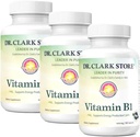 Bernard Jenseni dr Clark Store Vitamiin B1 Tiamiin 500mg täiendus - tiamiin B1 toidulisand tervisliku närvisüsteemi ja energia metabolismi jaoks, gluteenivaba, piimavaba - 100 želatiinkapslit 3Pack