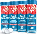 Venture Pal närimistabletid, 80 loe kiiresti lahustuvad suhkruvabad pulgasoola tabletid - sordipakett kiireks hüdreerimiseks, välijooksuks, matkamiseks, spordiks | Keto & Vegan Sõbralik | 4 Pack