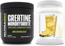 NutraBio kreatiini monohüdraat, maitsestamata, (150 g) ja selge vadakuvalgu isolaat, (Pineapple Splash) täiendus Bundle - lihaste energia, maksimaalne kasv, taastumine ja tugevus