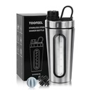 TOOFEEL Shaker pudelid valgu segud 28 oz roostevabast terasest valgu loksutaja 2 segamispalli, ei jää külm / kuum, nähtav aken Metal Shaker Cups, Leakproof, BPA Free Bottle Shaker