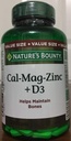 Looduse Bounty Calcium Magneesium Tsink D3-vitamiiniga, 200 kapslit (pakendamine võib varieeruda)