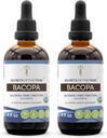 Bacopa USDA orgaaniline | Alkoholivaba ekstrakt, suure tugevusega taimsed tilgad, lõõgastav, positiivne kognitiivne toime | valmistatud 100% sertifitseeritud orgaanilisest bacopast (Bacopa Monnieri) Kuivatatud ürdist 2x4 oz