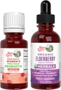 MaryRuth Organics Precision Probiootikum Naistele (Vaarika) Ja Elderberry Tilgad (Musikas) | USDA Orgaaniline | Vitamiinid Soolestiku Tervis, Immuunsus Ja Üldine Tervis | Vegan, Mitte-GMO, Gluteenivaba