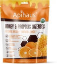 Honey ja Propolis Lozenges Oranž maitse, värskendab hingeõhk - rahustab kurgu-immuunsüsteemi tugi C-vitamiini, D-vitamiini ja tsink, 20 loend