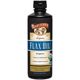 Barlean orgaaniline Lignan Omega 3 linaseemneõli Vedel lisand meestele ja naistele, külmpressitud linaseemned, 7230mg ALA rasvhape, vegan ja gluteenivaba, 16 oz
