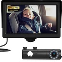 Beebiauto kaamera, HD Display Baby Car Mirror koos öise nägemise funktsiooniga, 4, 3-tolline Beebiauto kaamera koos monitori laia selge vaatega, BackSeat kaamera tagaküljega, et jälgida lapse igat liikumist