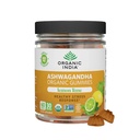 ORGAANILINE INDIA Ashwagandha Gummies meestele ja naistele - stressilisand, KSM-66 Ashwagandha juur, ekstra tugevus, rahulikud närid, vegan, mitte-GMO - sidrunilubi, 60 kummikut