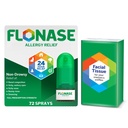 Flonase Allergia Relief Ninasprei, 24-tunnine mitte-uimane Multi-Sümptom Relief - 72 Sprays pluss Boonuspakk kudedes