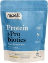 Nuzest - valk + probiootikumid - soolestiku tervis - Superfood Powder Plant Protein Blend - 300g / 10,6 oz Pouch (10 Servings) (prantsuse Vanilla, 300g)