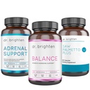 Dr Brighten PCOS Basic Kit - naiste hormoonide tasakaal, neerupealiste toetus ja Saw Palmetto Plus