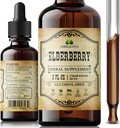 Orgaaniline Elderberry Extract - Natural Black Elderberry Taimne täiendus - Immune Boosters täiskasvanutele, seedetrakti ja südame tugi - Antioksüdandid, C-vitamiin ja kiudaineid - 2 oz Vedel meestele ja naistele