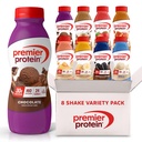 Premier Protein Shakes, 8 Maitse Variety Pack, 30g Valk, 1g Suhkur, 24 Vitamiinid ja mineraalid, Toitained, et toetada Immuuntervise 11,5 Fl Oz (8 Pack)