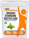 BulkSupplements.com Organic Stinging Nettle Extract Pulber - Nettle Leaf Extract, Taimne täiendus - Vegan & Gluten Free, 750mg per Serving, 100 g (3,5 oz) (pakk 1)