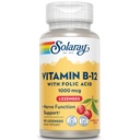 SOLARAY Vitamiin B-12 1000mcg Foolhappega | Looduslik kirsi maitse | Tervislik energiatoetus | 90CT