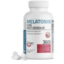 Bronson Melatoniin 5mg Kiiresti Lahustu kirsi maitse tabletid vitamiin B6 - öine uneabi - soodustab lõõgastust, 360 taimetoitlase närimistablette