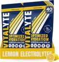 Vitalyte Electrolyte Powder Drink Mix, Isotonic Electrolyte Hydration Mix, Gluten Free Post Treening Powder Mix, Pack of 2, 35 oz. Sidrunimaitse