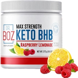 Dr Boz - Keto BHB Powder - Vaarika Lemonade, 20 Servings - Ketoonid Jook - Suurendada Energiat Ja Vähendada Iha - Max Tugevus Toidulisandi - Kvaliteet Testitud - Valmistatud USA - 9,6oz (272 g)