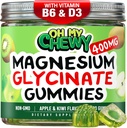 Center-Filled Magneesium Glycinate Gummies 400MG - Suur imendumine lastele, teismelistele ja täiskasvanutele - Lisa une, rahu ja lihaste lõõgastumiseks B6 & D3 - Gluteenivaba & Vegan Sõbralik - 120 Count
