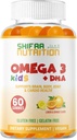 Gelatin Free Kids Omega 3 Gummies w/DHA 30 Servings. Plant-Based Omega 3 for Kids. Gluten Free & Non-GMO DHA Gummies. Children Omega 3 Gummies for Kids. Omega 3 Kids to Support Brain & Immune System