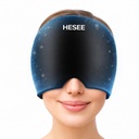 Migreeni leevendamise kork, peavalu leevendav müts migreeni korgi, kuuma ja külma ravi jaoks, peavalu silmade mask stressi leevendamiseks, jääpakendi pea mähkimine sinus, pundunud silmad, pinge, must
