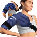 KingPavoni õlajääkott Rotator Cuff Cold Therapy, korduvkasutatav Gel Jääpakend õlavigastuste, valu leevendamise, turse, õlakirurgia, tendoniit, Bursiit, sinine, keskmise suurusega