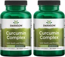 Swanson Curcumin Complex - Taimne täiendus, mis toetab liigeste tervist, liikuvust ja füüsilist funktsiooni - standardiseeritud bioperiiniga maksimaalse imendumise jaoks - (120 Veggie kapslit) (2 pakendit)