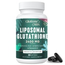 8-in-1 Liposomal Glutatioon 2400 MG, kõrge imendumisega Antioksüdant valem – hüaluroonhappega, alfa-lipohappega, resveratrooliga - naha, maksa detoksi ja immuunsüsteemiga, 60 Softgels