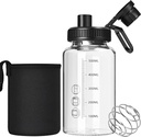 Klaas Shaker Bottle, 22oz BPA-Free Lõhnatu Shaker Pudel 304 roostevabast terasest palli ja eemaldatav puhastuspintslid Fitness Valgusegud (1Pack)