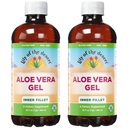 Lily Of The Desert Aloe Vera Gel - Inner Fillet Thicker Consistency Aloe Vera Jook looduslike vitamiinidega, seedetrakti ensüümid soolestiku terviseks, kõhu leevendamine, heaolu, hõõguv nahk, 32 Oz (pakk 2)