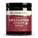 Dr Mercola Organic Astaxanthin Gummies, 30 Serving (30 Gummies), 4 mg Per Serving, Dietary Supplement, Antioxidant ja Immune Support, Certified Organic, Non-GMO
