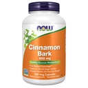 NOW Foods Supplements, Cinnamon Bark 600 mg, Non-GMO projekti kontrollitud, Tervislik Glükoos Metabolism *, 240 Veg kapslid