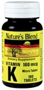 Nature's Blend Vitamin K 100Mcg tabletid 100 Ct