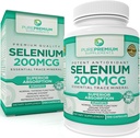 PurePremium Selenium 200mcg täiendus - L Selenometioniin Essentsiaalne mineraal - Tavaline kilpnäärme, immuunsüsteemi igapäevane toetamine | Normaalne eesnäärme funktsioon - 3 kuud pakkumine - 100 kapslit