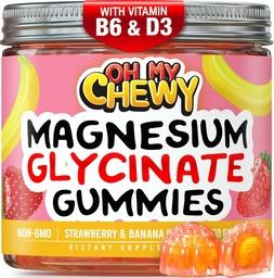 Center-Filled Magneesium Glycinate Gummies 400MG - Suur imendumine lastele, teismelistele ja täiskasvanutele - Lisa une, rahu ja lihaste lõõgastumiseks B6 & D3 - Gluteenivaba & Vegan Sõbralik - 120 Count