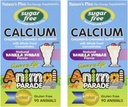 NaturesPlus Animal Parade Sugar-Free Laste Kaltsium, Vanilla Sundae Maitse - 90 närimistablettid, Pakend 2 - Magneesium Luude Tervis - Gluteenivaba - 90 Servings