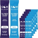 Som Sleep, Restful Sleep Zero Sugar Powder Drink Mix 20 pakendikomplekt: Cherry & Berry Flavor - Vegan, Keto