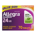 Allegra Täiskasvanud 24-tunnise allergia leevendamise tabletid , mitteuimas sise- ja välisallergiameditsiin , 180 mg Fexofenadiin HCI antihistamiini tabletid , 70- loeng