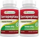 Parimad looduslikud Serrapeptaas 40000 SPU 180 kapslit (180 loendit (2 pakendit))