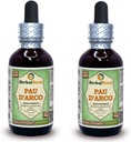 PAU d'arco (Tabebuia Impetiginosa) Glycerite, kuivatatud koore alkoholivaba vedelik ekstrakt (Brändinimetus: HerbalTerra, uhkelt valmistatud USAs) 2x2 fl.oz (2x60 ml)