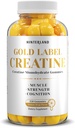 Hinterland Verlag Gold Label Kreatiin Monohüdraat Gummies tugevuseks, lihaste ehitamiseks, aju tervise täienduseks, 5 g serveerimiseks, 150 Gummies (30 serveerimist).