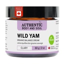 Autentne orgaaniline Wild Yam Root Balancing Cream naistele, kellel on Premium taimsed botaanika, Yam Cream, Wild Yam nahahooldus, kõik koostisosad sertifitseeritud vegan (VEGAN Clary Blend)