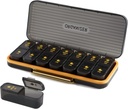Iganädalane Pill Korraldaja 2 korda päevas - Pill Case Am Pm - Travel Pill Box 7 Day Portable Daily Vitamin Container Esteetiline meditsiin Dispenser 7 eraldi koosseisud Hommikune öö Täienduse hoidja