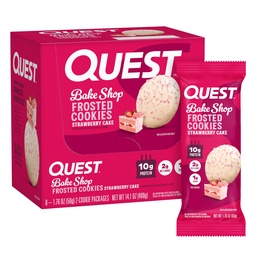 Quest Nutrition Frosted Cookies Twin Pack, maasikakook, 1g suhkur, 10g valk, 2g Net Carbs, Gluteenivaba, 16 küpsist