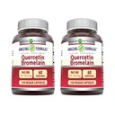 Amazing valemid Quercetin 800mg Bromelain 165mg, 120 Veggie kapslid täiendada (pakk 2) - Non-GMO - Gluteenivaba - toetab üldist tervist ja heaolu