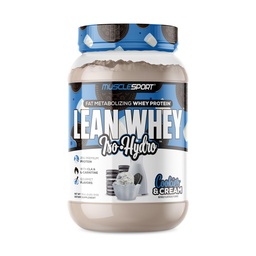 MuscleSport Lean Whey RevolutionTM, vadakuvalk isolaat hüdrolüüsitud vadakuga - madala kalorsusega, madala carb, madala rasvasisaldusega, uskumatud maitsed - 25 g valku kühvel (2lb, küpsised N Cream)