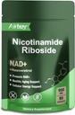 Airboy NAD täiendus koos nikotiinamiidiga Riboside Resveratrol & Quercetin 900 mg, NMNH Alternatiivne meestele ja naistele vananemisvastase võitluse, energia, fookus - 80 kapslit