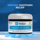 Hexagels Plus Aloe Vera - Advanced Healing Hydrogel Pads for Blister Prevention & Soojendav Burn Care - Jalg, konts, varbad & hüppeliigese kaitse, Pack of 200, 1-tolline Patches, poolt Medagel, Paraben Free